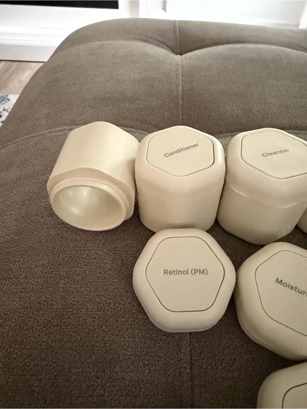 Cadence Day & Night Skincare Organizer Jars in Cream - Picture 7 of 7